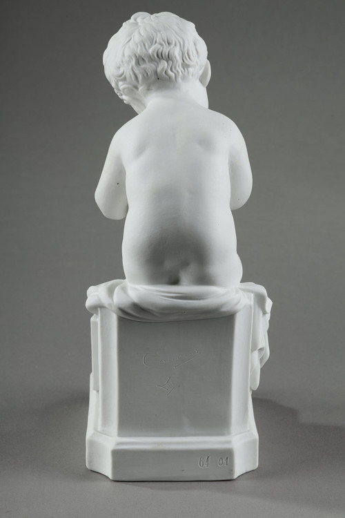 TWO SUBJECTS AT BISCUIT REPRESENTING THE CHILD READING AND THE CHILD DRAWING