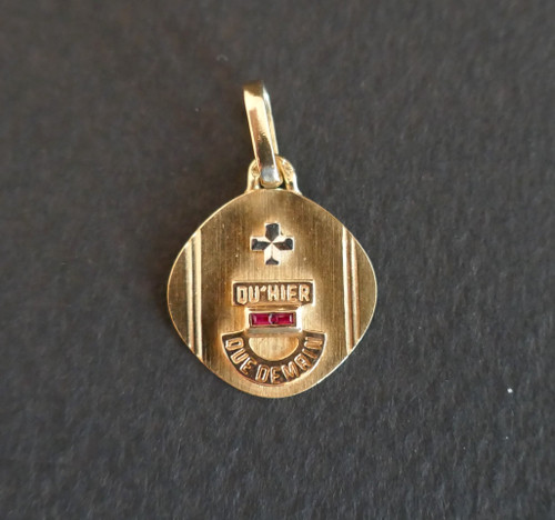 Augis Médaille d'Amour Rubin, Gold 18 Karat