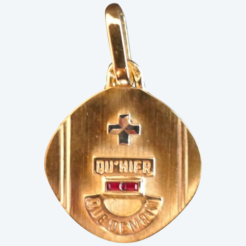 Augis Médaille d'Amour Rubin, Gold 18 Karat