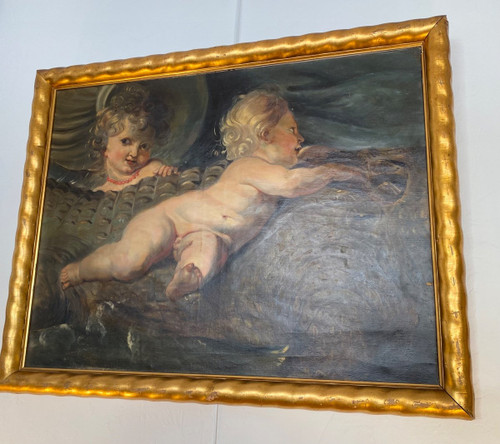 Important Tableau - D’après Pierre Paul Rubens -  École Flamande - XIX ème