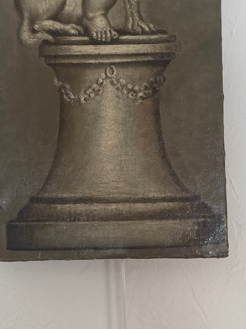 Gemälde – Öl auf Leinwand – Grisaille – Puttis – 18. Jahrhundert