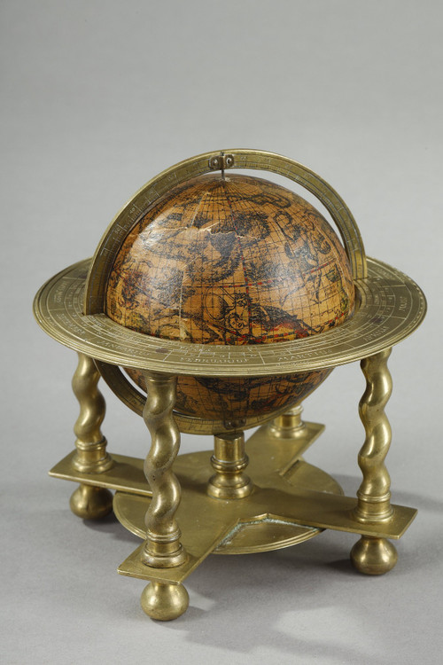 Ein Paar Himmels- und Tischgloben von Vincenzo Coronelli, 1697.