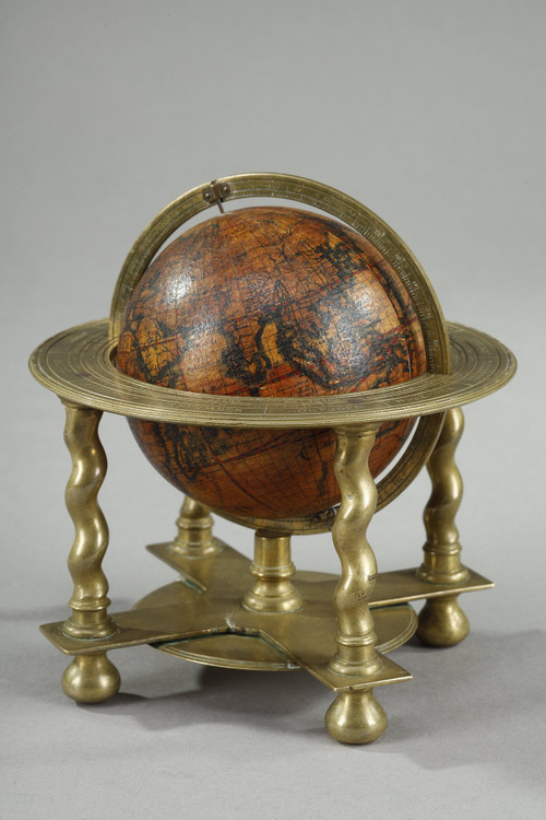 Ein Paar Himmels- und Tischgloben von Vincenzo Coronelli, 1697.