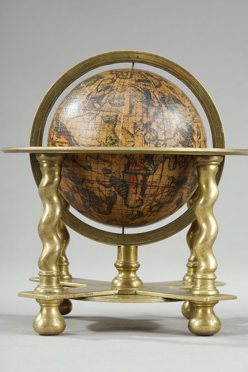Ein Paar Himmels- und Tischgloben von Vincenzo Coronelli, 1697.
