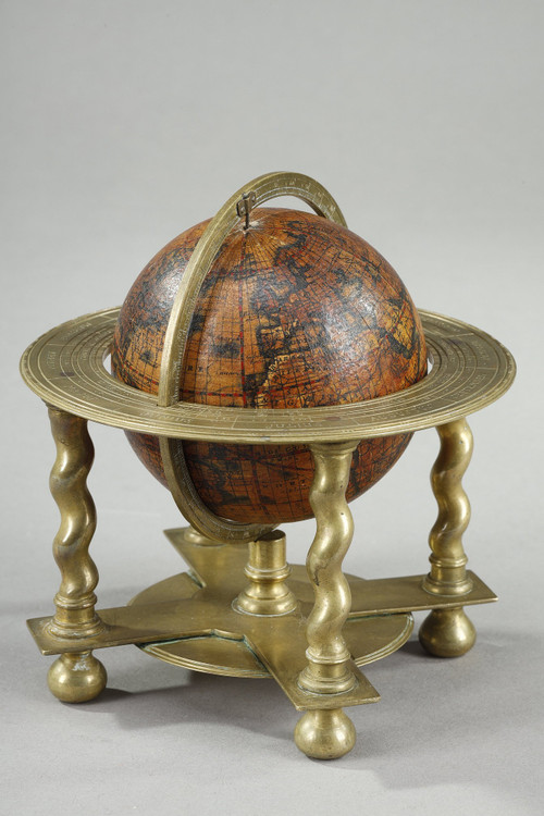 Ein Paar Himmels- und Tischgloben von Vincenzo Coronelli, 1697.