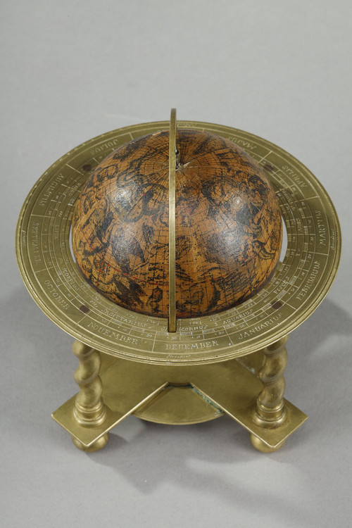Ein Paar Himmels- und Tischgloben von Vincenzo Coronelli, 1697.