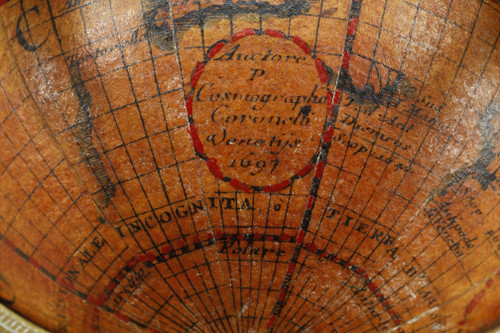Ein Paar Himmels- und Tischgloben von Vincenzo Coronelli, 1697.