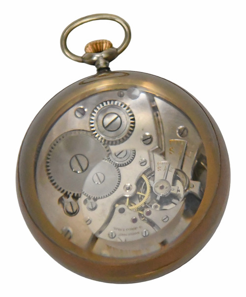 Ball-shaped glass desk clock with erotic decoration