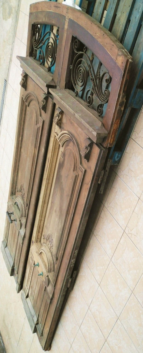 Grande double porte Louis XV en chêne