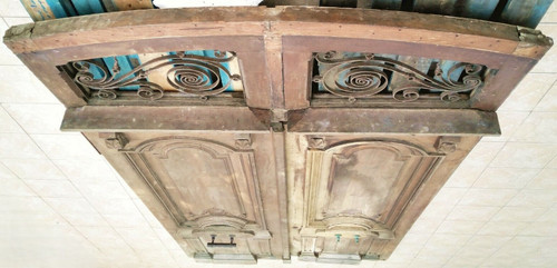 Grande double porte Louis XV en chêne