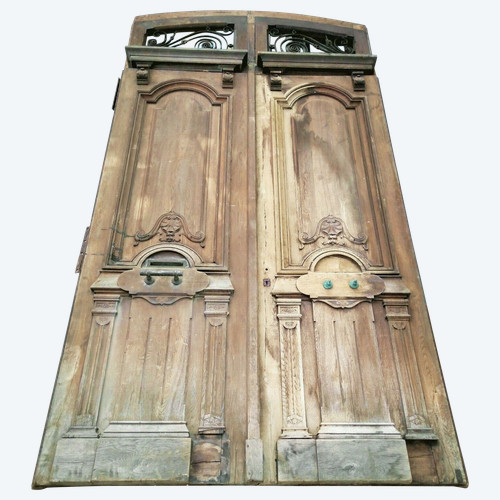 Grande double porte Louis XV en chêne