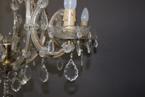 Murano eight-light chandelier About 1950