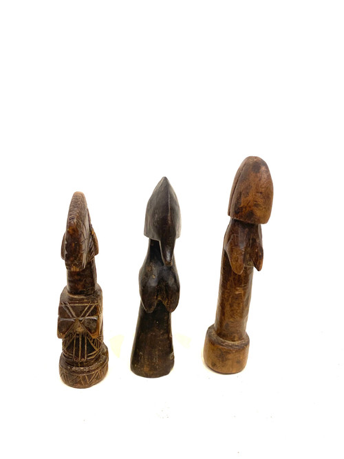 Set von drei kleinen Biga MOSSI-Puppen aus Burkina Faso