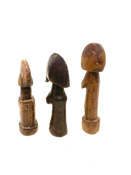 Set von drei kleinen Biga MOSSI-Puppen aus Burkina Faso