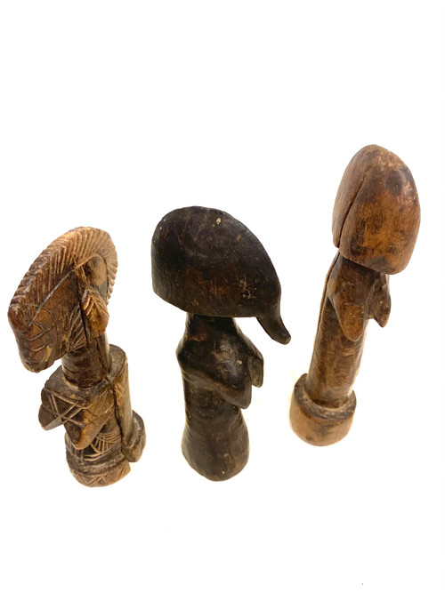 Set von drei kleinen Biga MOSSI-Puppen aus Burkina Faso