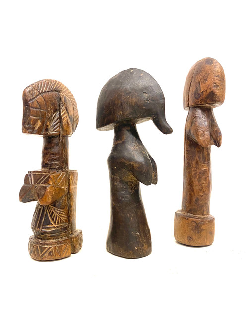 Set von drei kleinen Biga MOSSI-Puppen aus Burkina Faso