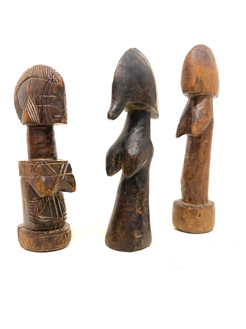 Set von drei kleinen Biga MOSSI-Puppen aus Burkina Faso
