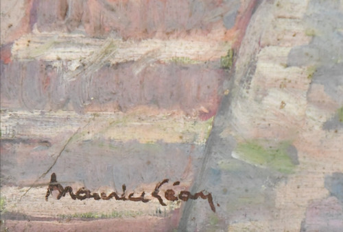 Maurice Léan (20. Jh.) Der blühende Garten Öl auf Leinwand