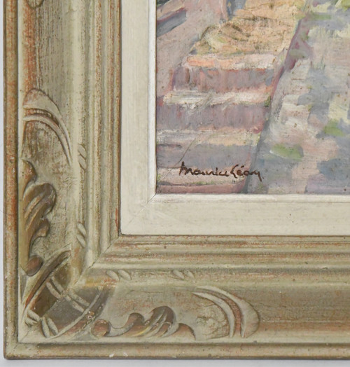 Maurice Léan (20. Jh.) Der blühende Garten Öl auf Leinwand