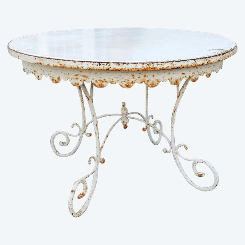 Ancienne table ronde fer forgé 