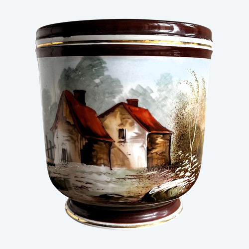 Übertopf aus Limoges-Porzellan um 1900