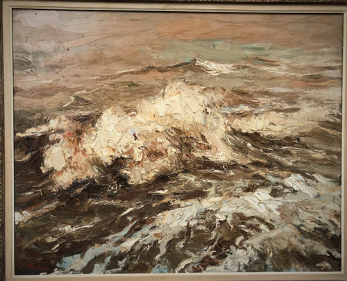 Große Marine "Die Wellen" Bretagne oder Nordsee von Albert Terken