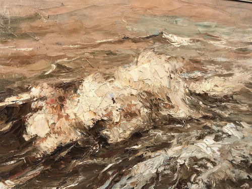 Große Marine "Die Wellen" Bretagne oder Nordsee von Albert Terken