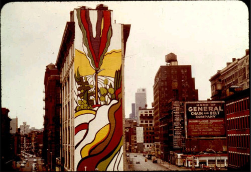 Street Art Gemälde: city wall New York von Mel Pezarsky