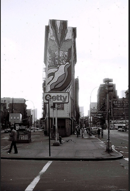 Street Art Gemälde: city wall New York von Mel Pezarsky