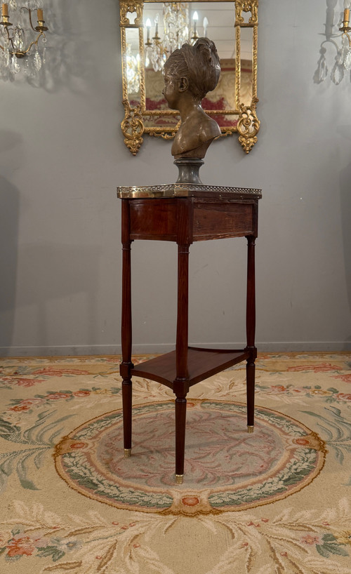 Small Mahogany Console Stamped Louis XVI Period About 1780