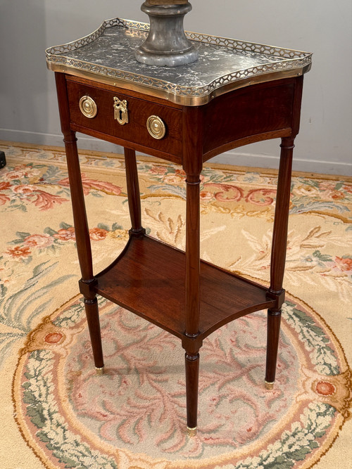 Small Mahogany Console Stamped Louis XVI Period About 1780