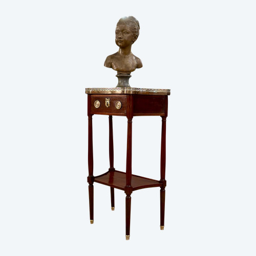 Small Mahogany Console Stamped Louis XVI Period About 1780