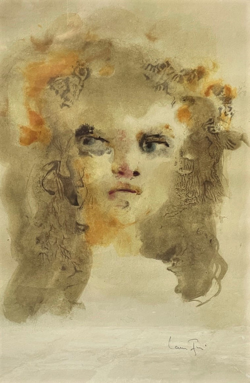 Leonor FINI: volto, litografia firmata e numerata