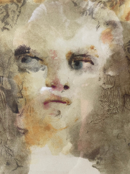 Leonor FINI: volto, litografia firmata e numerata