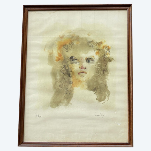 Leonor FINI: volto, litografia firmata e numerata