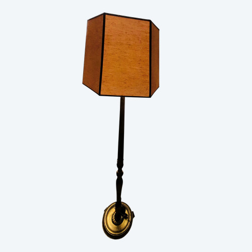Lampadaire bois doré