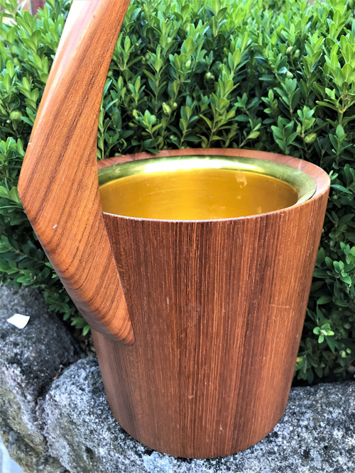Modernist teak champagne or ice bucket 1960