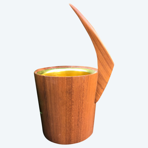 Modernist teak champagne or ice bucket 1960