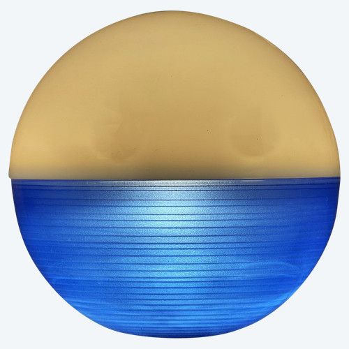 DAUM blue spherical lamp from France in two parts circa 1960