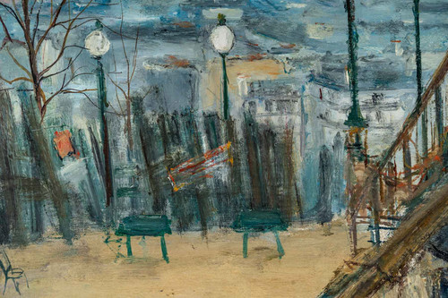 Serge Belloni (1925–2005), bekannt als der Pariser Maler Le Moulin de la Galette, Öl auf Leinwand um 1961
