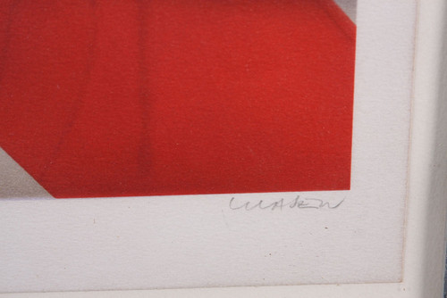 Lithographie Peter Klasen, vom Künstler mit Bleistift signiert und 11/90 