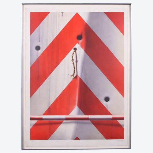 Lithographie Peter Klasen, vom Künstler mit Bleistift signiert und 11/90 