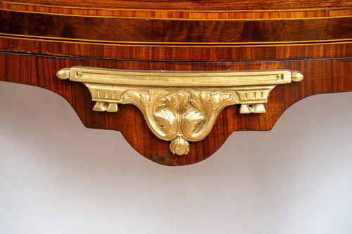 Commode ancienne Demi lune Napoléon III France 19ème siècle.