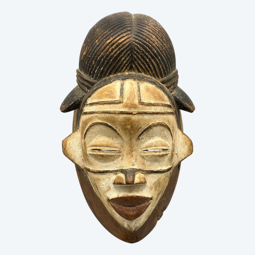 Masque anthropomorphe Okuyi Culture Punu, Sud du Gabon