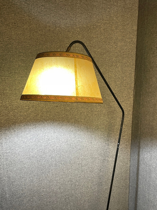 Adjustable floor lamp with magazine rack circa 1950/60