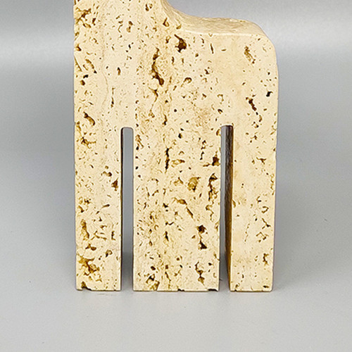 Sculpture originale de girafe en travertin des années 1970 par Enzo Mari pour F.lli Mannelli