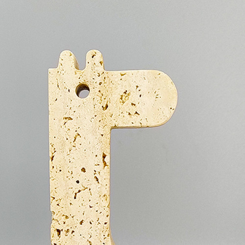 Sculpture originale de girafe en travertin des années 1970 par Enzo Mari pour F.lli Mannelli