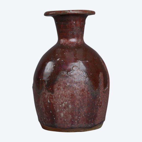 Vassil Ivanoff, Red oblong vase, 1956