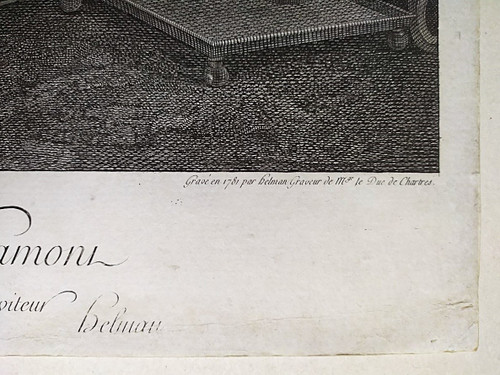 Gravure Romantique 18ème La Leçon Inutile Gravé Par Helman d'Après Leprince