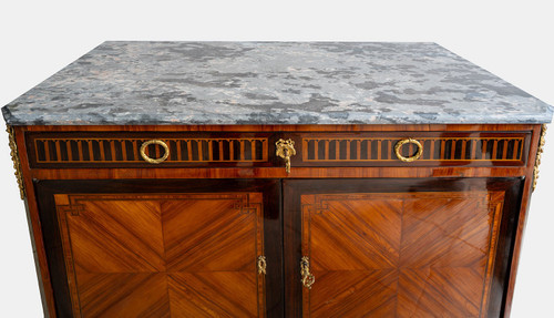 Vecchia credenza francese Napoleone III in legni esotici del XIX secolo